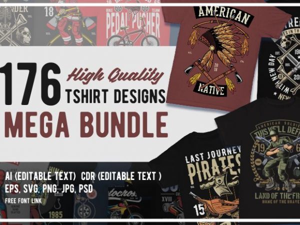 T shirt design and font bundles with extended license buy t shirt designs