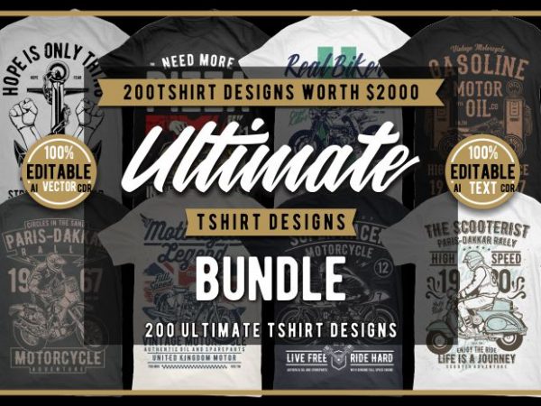 T shirt design and font bundles with extended license buy t shirt designs