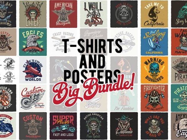 T shirt design and font bundles with extended license buy t shirt designs