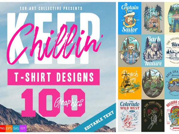 T shirt design and font bundles with extended license buy t shirt designs