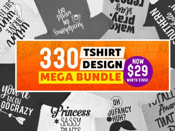 T shirt design and font bundles with extended license buy t shirt designs