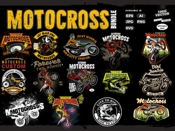 Motocross Sport Label PNG & SVG Design For T-Shirts