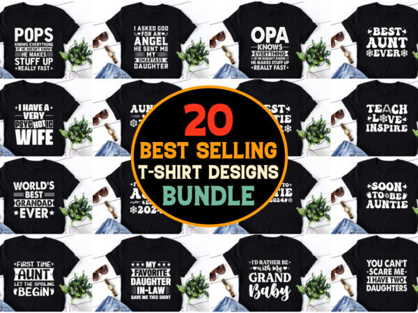 T shirt design and font bundles with extended license buy t shirt designs