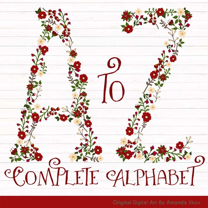 ChristmasFloralAlphabet_package-1