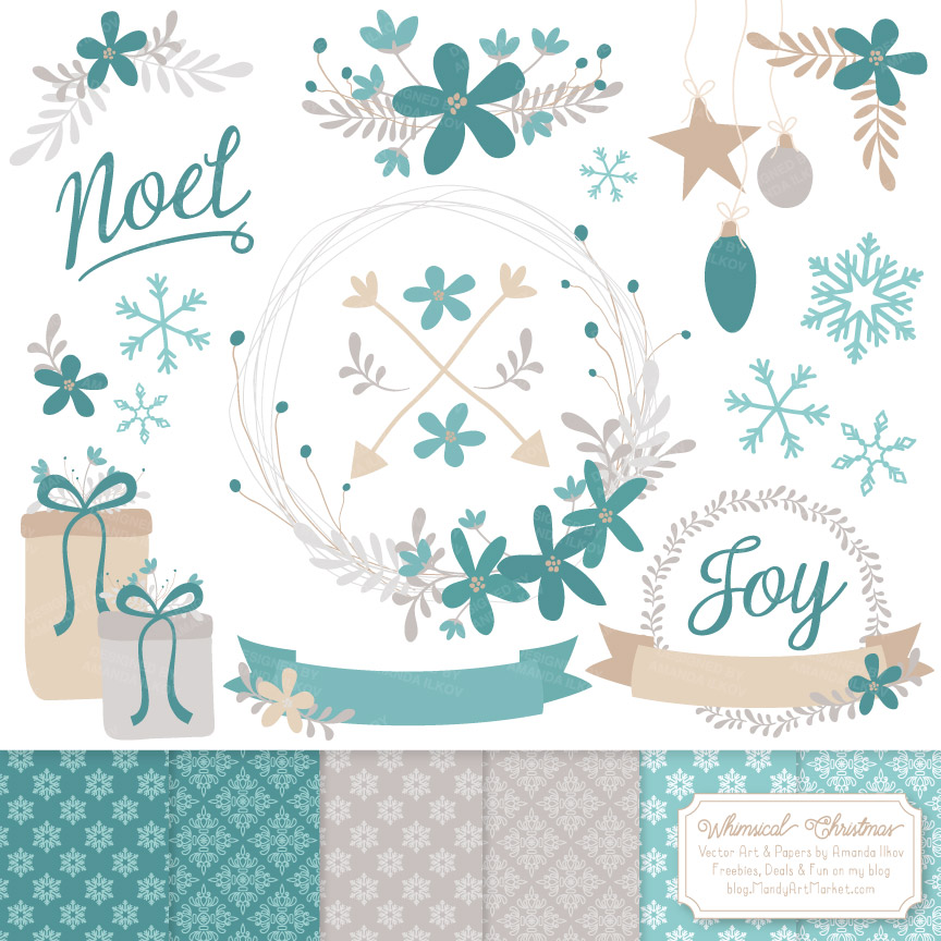 VintageBlueChristmasFlowers_package-1