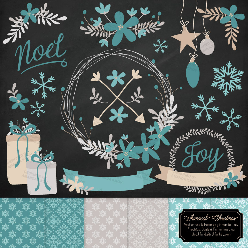 VintageBlueChristmasFlowers_package-2