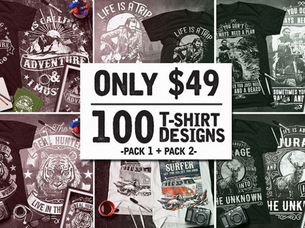 T shirt design and font bundles with extended license buy t shirt designs