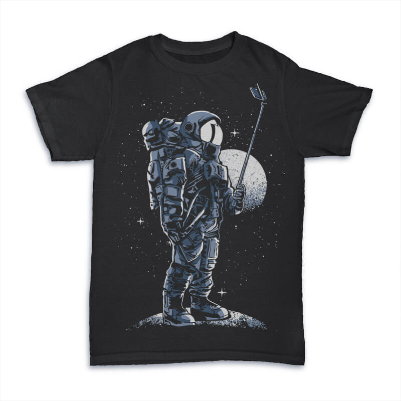 Selfie Astronaut T shirt Design - Thefancydeal