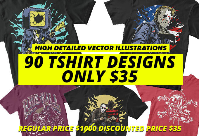 T shirt design and font bundles with extended license buy t shirt designs