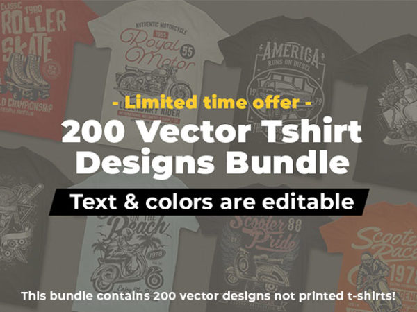 T shirt design and font bundles with extended license buy t shirt designs