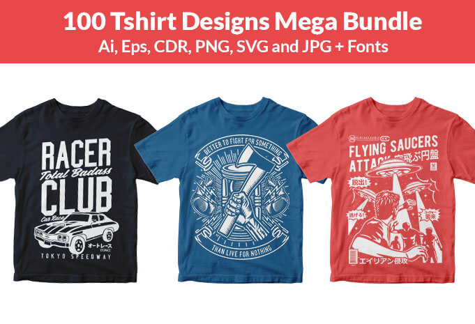 +1500 High Quality Editable Vector T shirt Designs MEGA BUNDLE WORTH 2k$ 