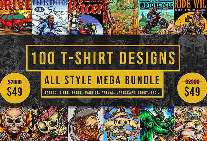 T shirt design and font bundles with extended license buy t shirt designs