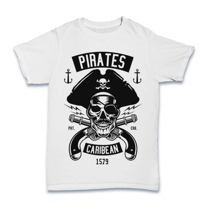 Pirate Suit T-shirt Design Vector Download