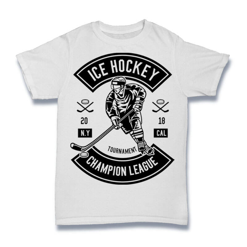 Ice Hockey T-shirt Design Vector Graphic by Unique T-shirt Design