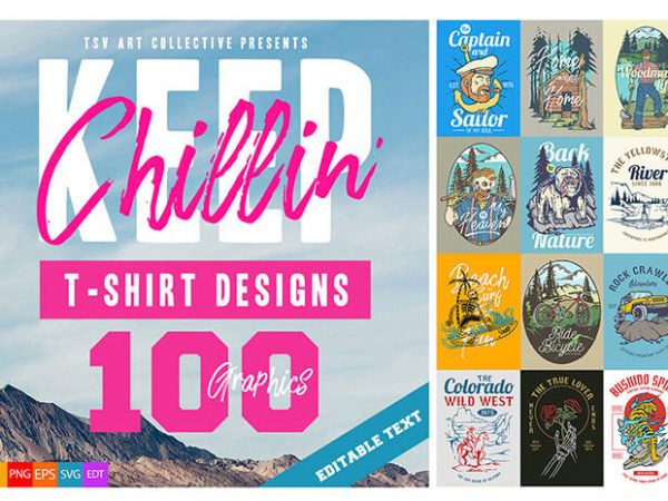 T shirt design and font bundles with extended license buy t shirt designs