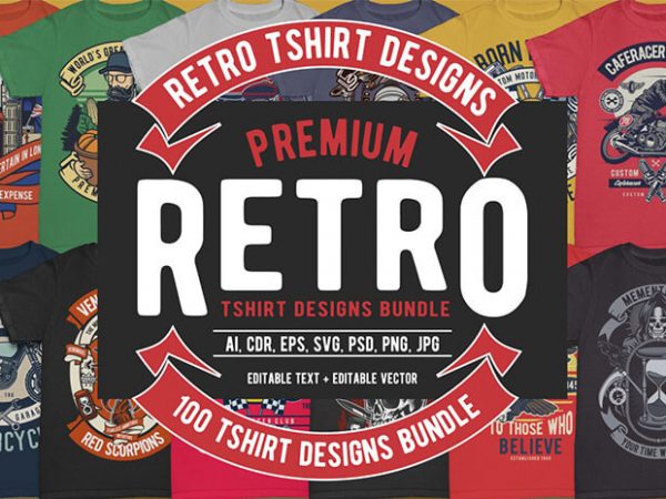 T shirt design and font bundles with extended license buy t shirt designs