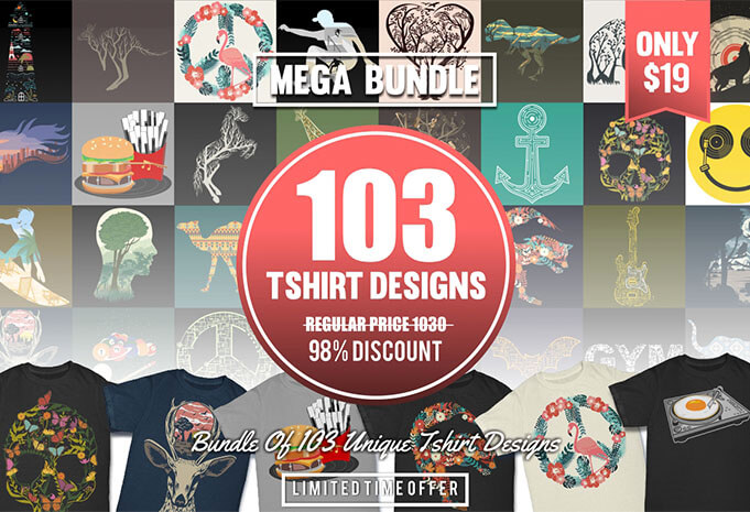 T shirt design and font bundles with extended license buy t shirt designs